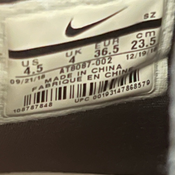 Nike Air Fear Of God Raid Black sz 4.5Y - Picture 8 of 10